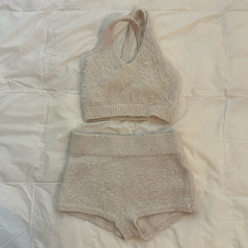 Kimchi Blue fuzzy loungewear pajama set